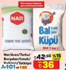 NAR/ARAS/TORKU/BORŞEKER/IRMAK/BALKÜPÜ/TATKÜPÜ TOZ ŞEKER 1 KG NAR/ARAS/TORKU/BORŞEKER/IRMAK/BALKÜPÜ/TATKÜPÜ TOZ ŞEKER 1 KG